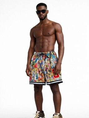 EUC | The Simpson's Collage Shorts | Men's Med 20th Century Fox Varsity Athletic